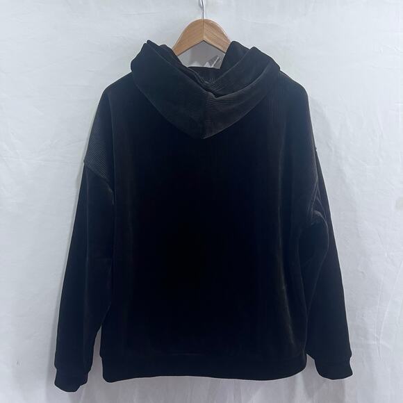 Alo Yoga Velour Baller Hoodie Women's Size small black Oversized Heavyweight - Picture 3 of 9